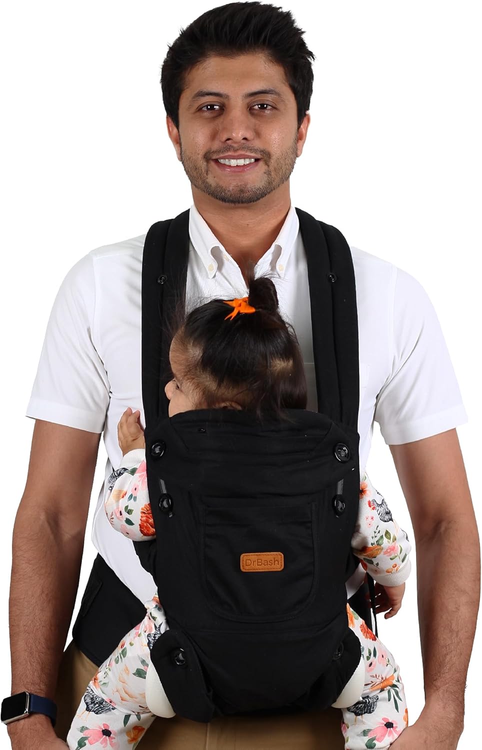 Baby Carrier Newborn to Toddler - Ergonomic, Cozy and Lightweight Infant Carrier, Effortless & Ideal for Hands-Free Parenting, Enhanced Lumbar Support (Black)