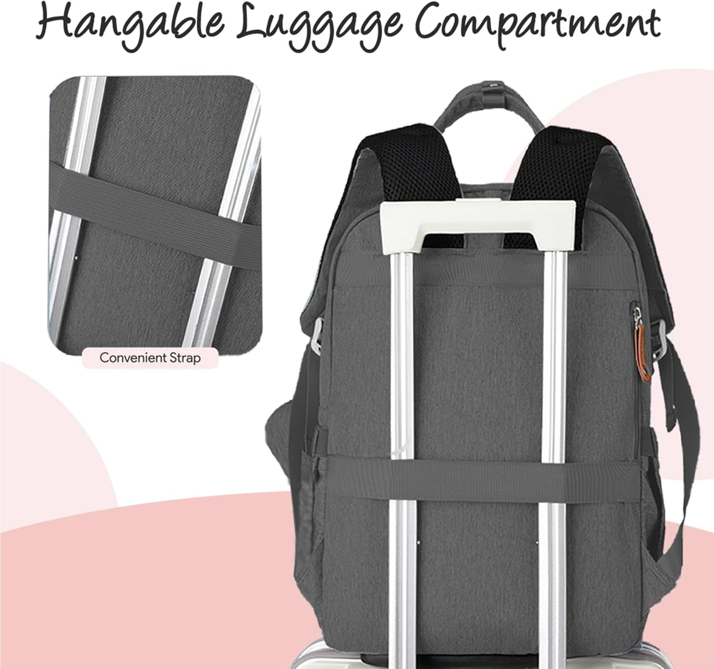 Diaper Bag Backpack –Large Multifunction Travel Baby Bag- ChangingPad,StrollerStraps for Moms & Dads –Newborn Essentials