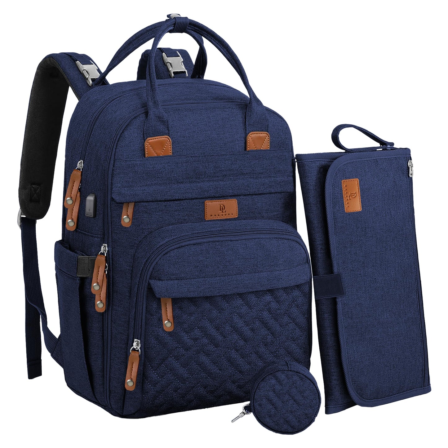 Diaper Bag Backpack –Large Multifunction Travel Baby Bag- ChangingPad,StrollerStraps for Moms & Dads –Newborn Essentials