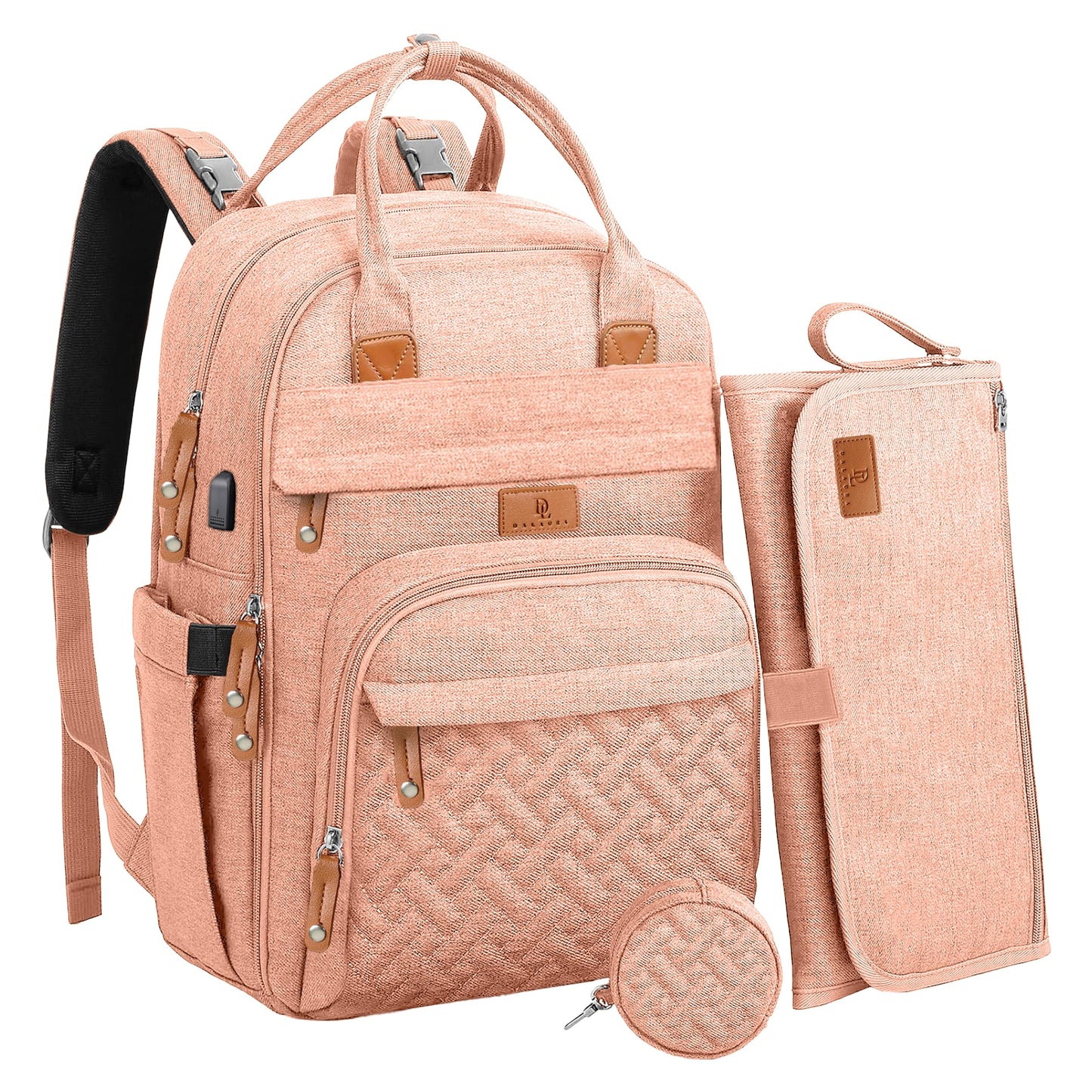 Diaper Bag Backpack –Large Multifunction Travel Baby Bag- ChangingPad,StrollerStraps for Moms & Dads –Newborn Essentials