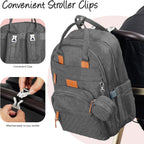 Diaper Bag Backpack –Large Multifunction Travel Baby Bag- ChangingPad,StrollerStraps for Moms & Dads –Newborn Essentials