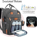 Diaper Bag Backpack –Large Multifunction Travel Baby Bag- ChangingPad,StrollerStraps for Moms & Dads –Newborn Essentials
