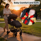 DrBash Compact Fold Baby Stroller, Lightweight Travel Toddler Stroller with One-Hand Fold, UPF50+ Extendable Canopy, Reclining Seat, Cup Holder, Easy Carry Design