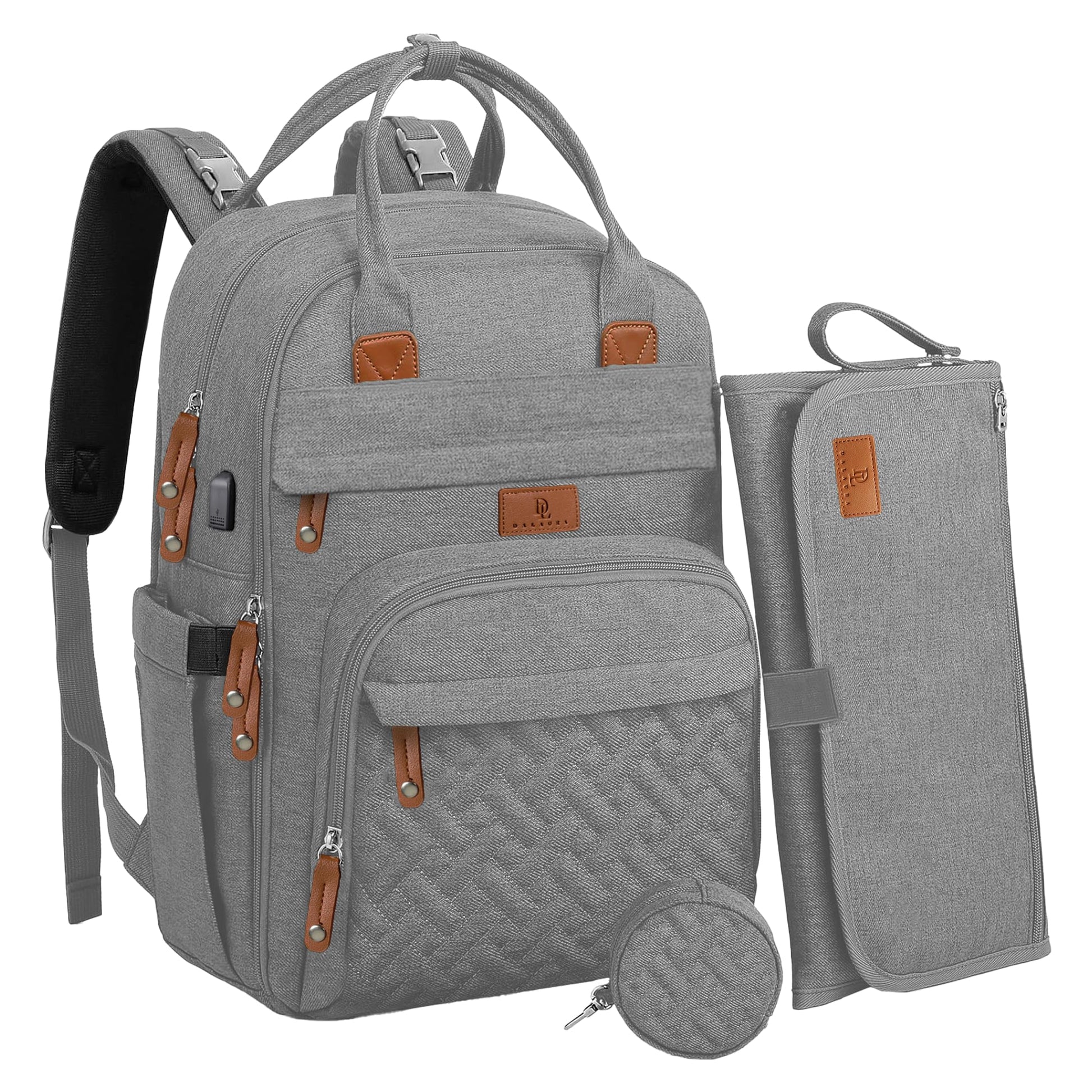 Diaper Bag Backpack –Large Multifunction Travel Baby Bag- ChangingPad,StrollerStraps for Moms & Dads –Newborn Essentials