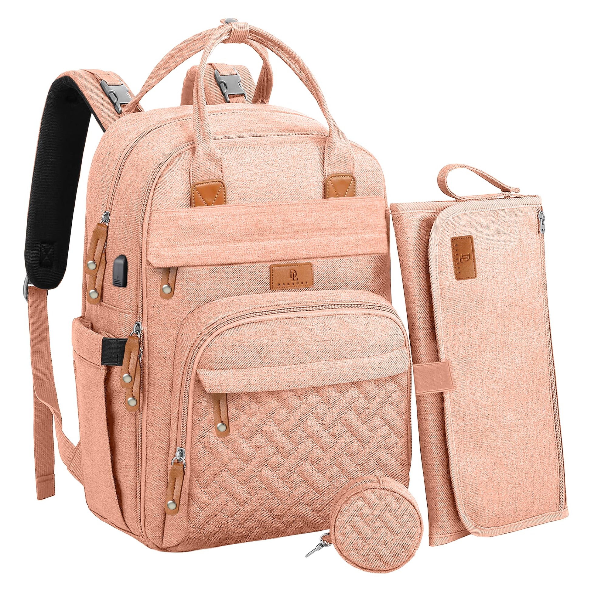 Diaper Bag Backpack –Large Multifunction Travel Baby Bag- ChangingPad,StrollerStraps for Moms & Dads –Newborn Essentials