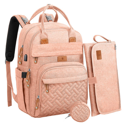 Diaper Bag Backpack –Large Multifunction Travel Baby Bag- ChangingPad,StrollerStraps for Moms & Dads –Newborn Essentials