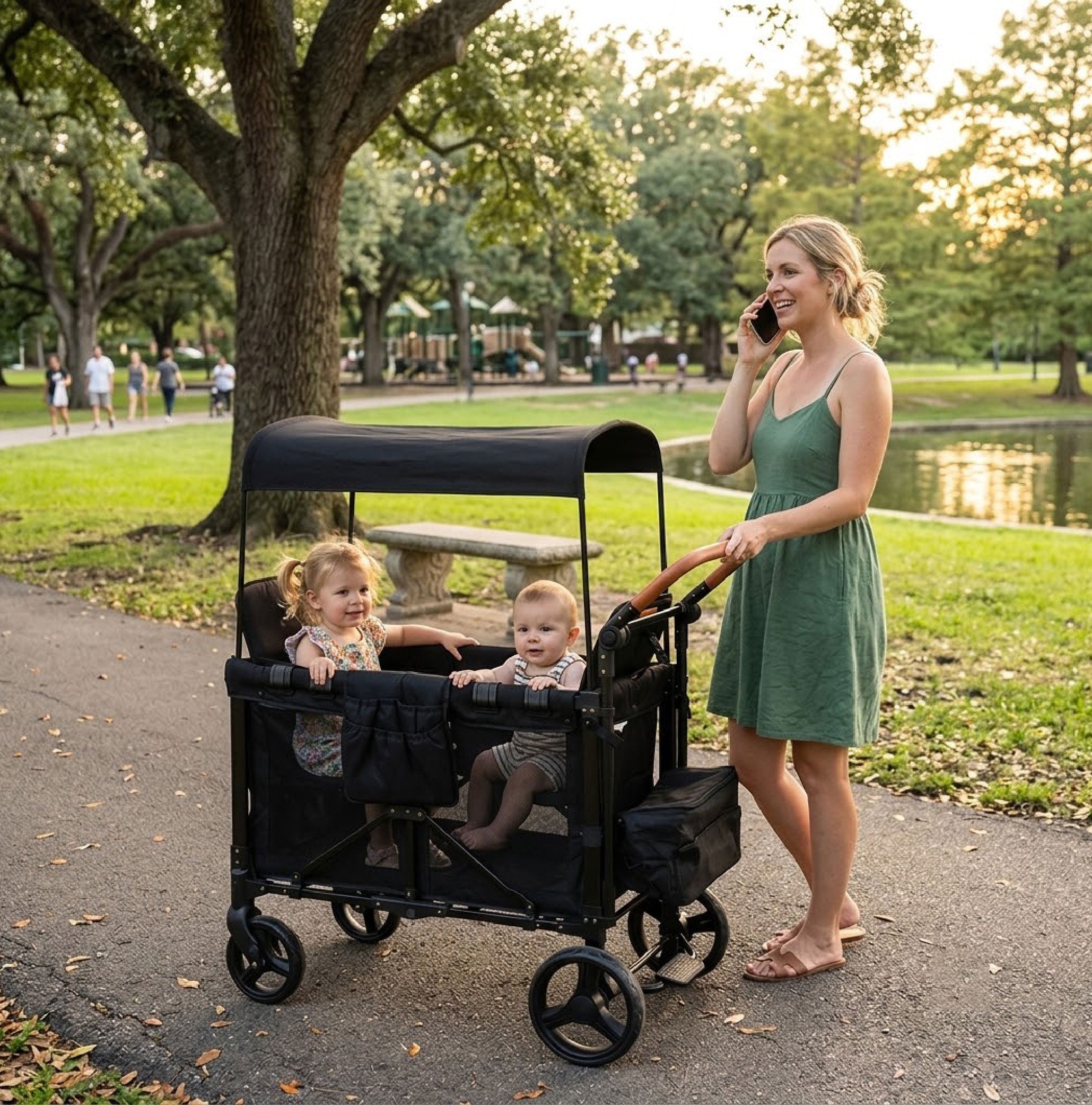 DrBash 2-Seater Wagon Stroller