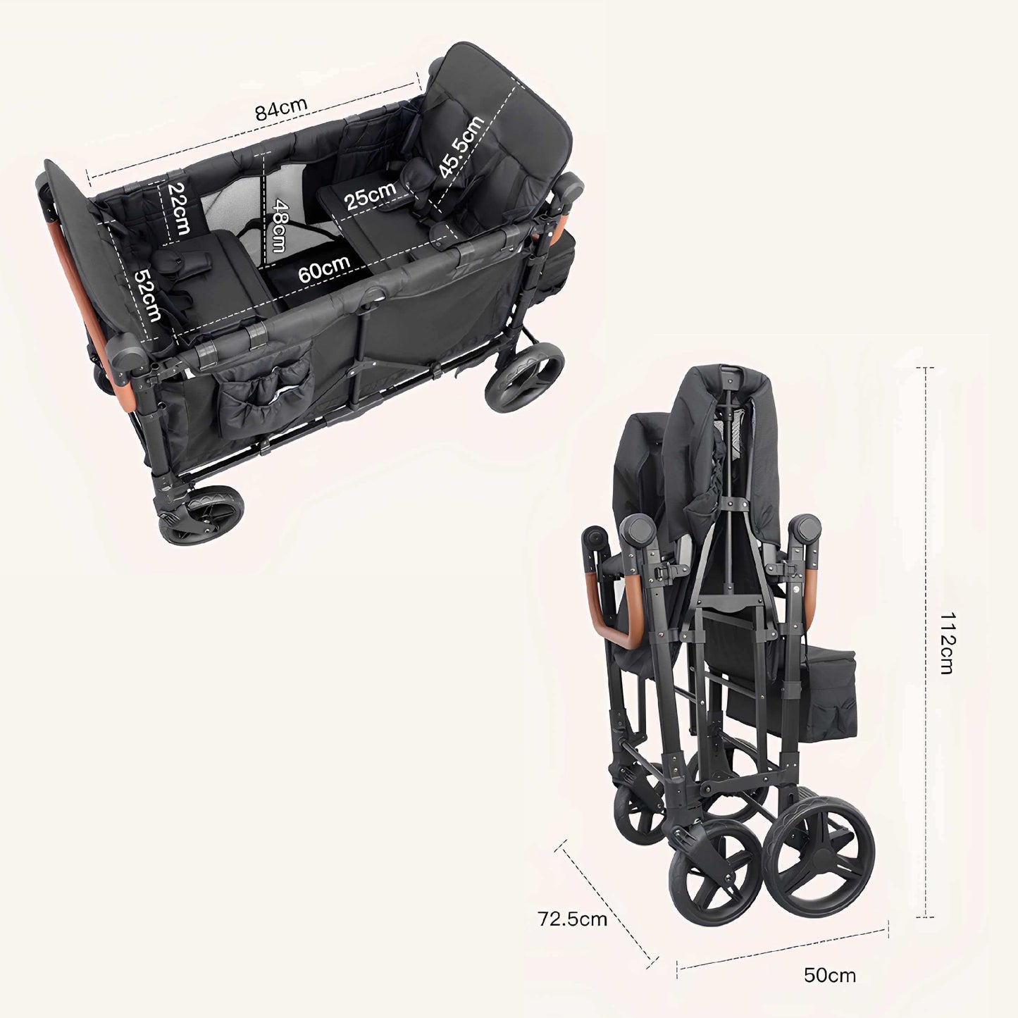 DrBash 4-Seater Wagon Stroller